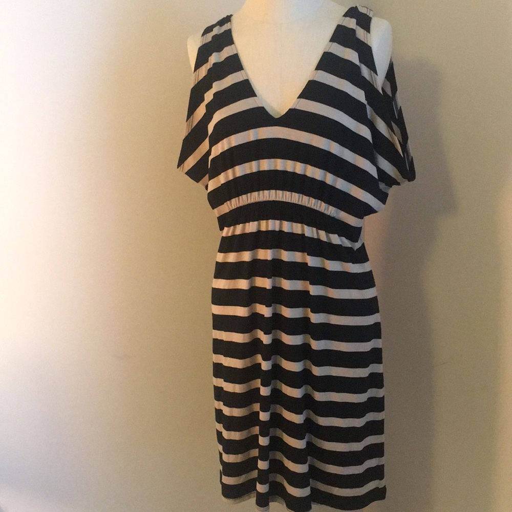 Black and Tan striped dress